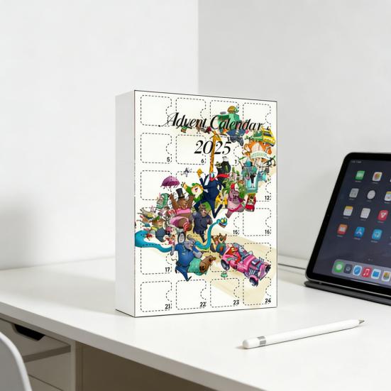 Адвент-календарь 24-дневный праздничный обратный отсчет с 24 акриловыми мультяшными фигурками животных, подарки на тему аниме для детей, взрослых, фанатов