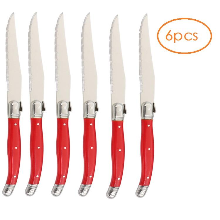 6 шт. вилок для стейка Laguiole Rainbow, набор столовых вилок, цветные столовые приборы, вилки для стола, нержавеющая сталь, барная посуда, набор для ресторана и дома