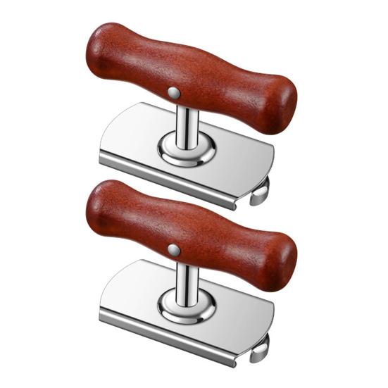 Открывалка для банок для слабых рук Нержавеющая сталь Регулируемая открывалка для крышек банок Сверхпрочный инструмент для снятия крышек бутылок для пожилых людей, артрита, женщин, детей