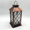 Lawn Lamp Solar Light Lantern Shape Hollow Designs Vintage Solar Powered Hanging Greensward Lamp for Decoration