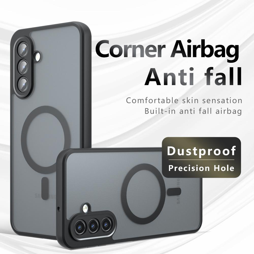 For Samsung Galaxy A34 5G Magnetic Case TPU + PC Matte Skin Touch Phone Cover