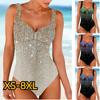 2024 Women High Waist Tankini Summer New Design Printing Swimwear Swimsuit Bikini Bathing Suit Two Piece Set Beach Weart XS-8XL