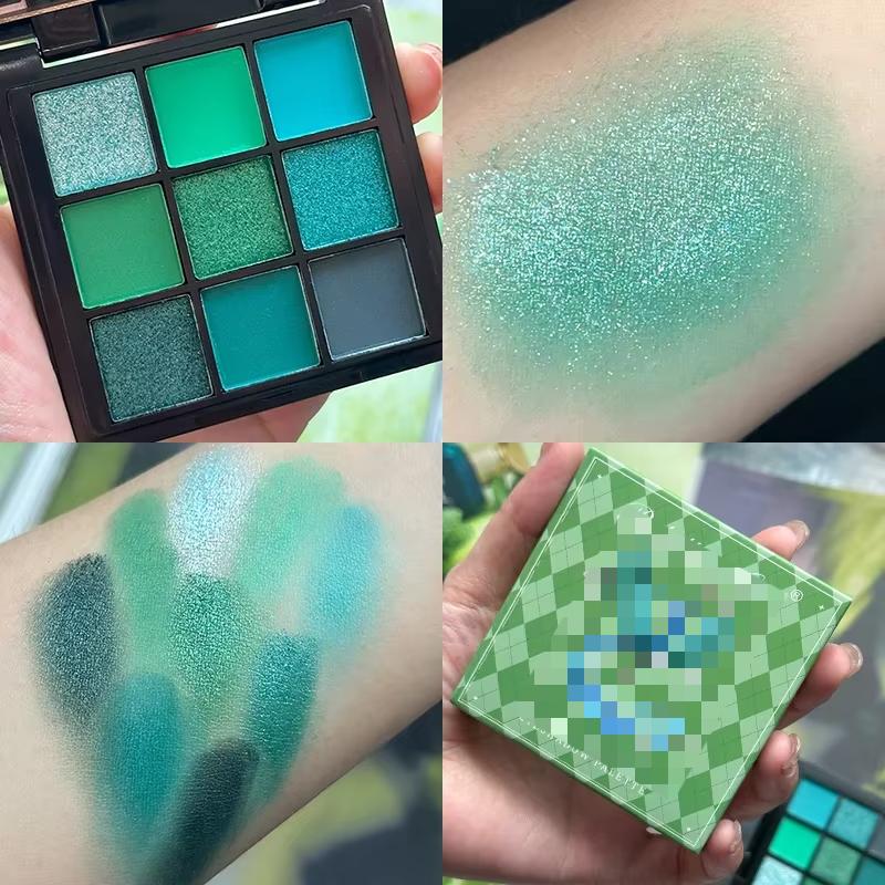 Палетка теней для век 9 оттенков Глиттер Перламутровые Матовые Тени для век Шиммерный макияж Стойкие Женская красота Косметика для глаз Фиолетовый Красный