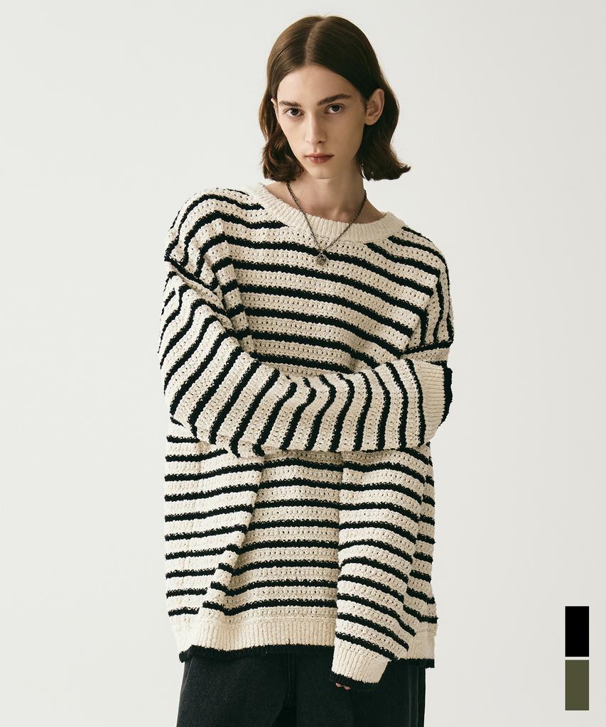 AVANDRESS Didier Stripe Overfit Knit - 2Col