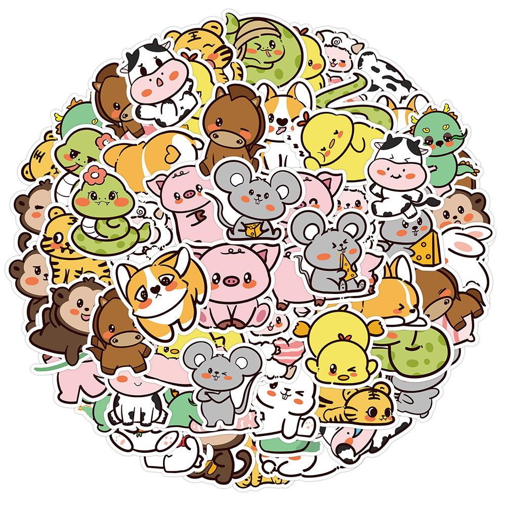 60 шт. новые наклейки, милые наклейки для ноутбука, наклейки для мобильных телефонов