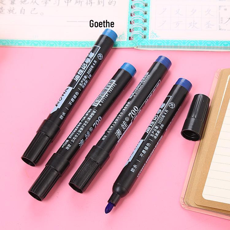Extra Bold Quick-Dry Waterproof Markers - Black, Red, Blue, Big Tip for Logistics Marking
