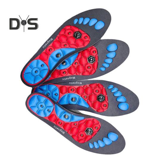1 пара магнитотерапевтических стелек, акупрессурные массажные стельки для мужчин и женщин, вставки для ног, улучшающие циркуляцию крови, снимающие давление