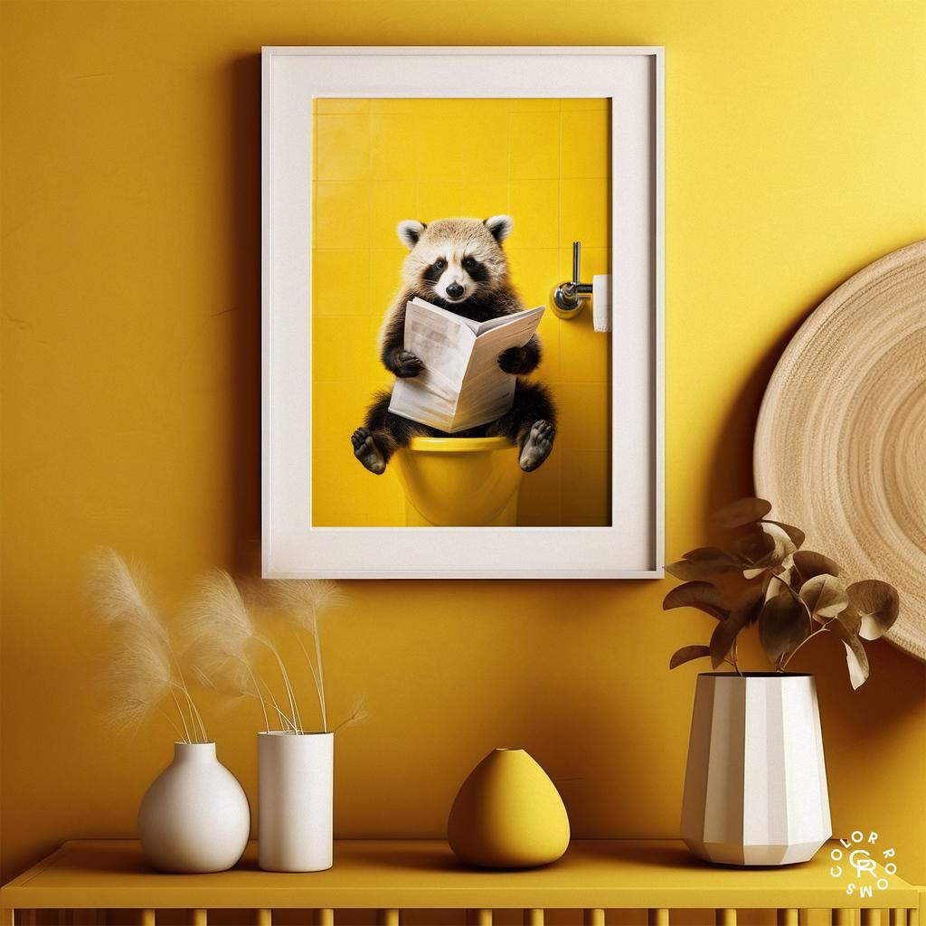 Поп-арт забавный плакат для чтения в туалете эстетика кошка капибара животные печать на холсте настенный художественный декор комнаты украшение для дома и ванной комнаты