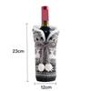 Christmas Fur Ball Knitting Wine Set Atmosphere Decoration Items ARI