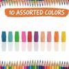195PCS Pencil Top Erasers, Latex Free Chisel Shape Top Pencil Erasers, 10 Assorted Colors Classroom Erasers for Teachers, Students, School and