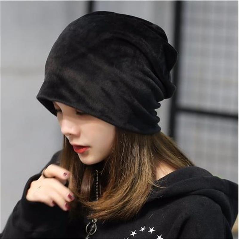 Осенне-зимняя плюшевая шапка-пуловер