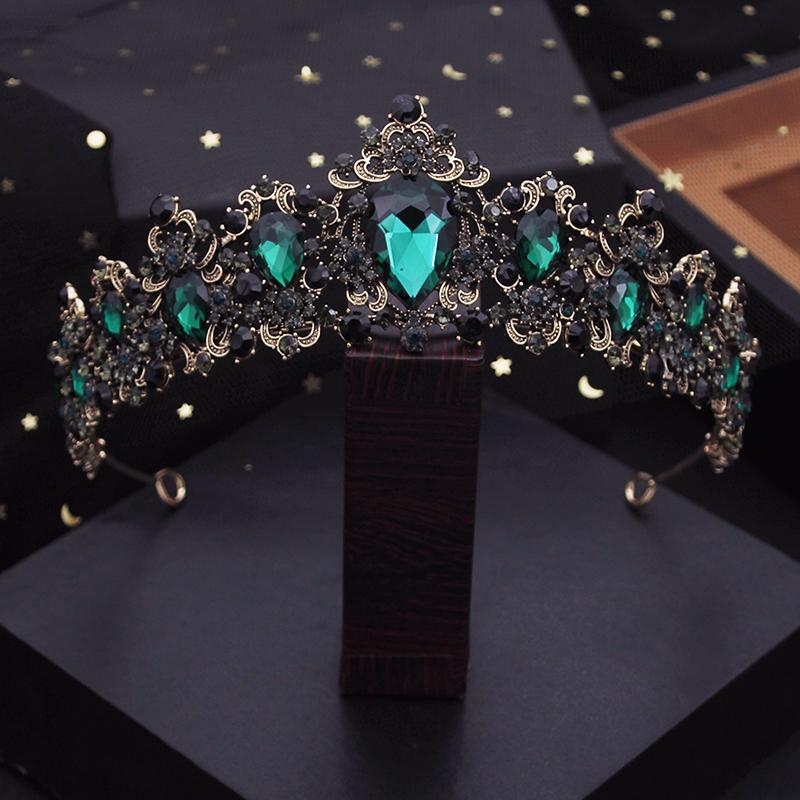 Baroque Crystal Wedding Crown Royal Queen Bridal Tiaras Hair Jewelry Brides Diadem for Women Prom Crown Headbands
