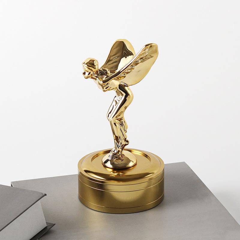 Европейская легкая роскошная шкатулка для украшений, креативная статуя летящей богини, металлические украшения, модель комнаты, спальни, туалетного столика, украшения для ангелов
