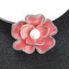 Acrylic Camellia Flower Brooches For Women Elegant Fashion Design Pin Summer Style Jewelry