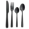 16 шт. черный матовый набор посуды из нержавеющей стали, набор столовых приборов, нож, вилка, ложка, набор столовых приборов, десертные столовые приборы, кухня