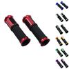 1 Pair Motorcycle Hand Grips CNC Aluminum Soft Rubber Handlebar Grips Throttle Universal 7/8" Left