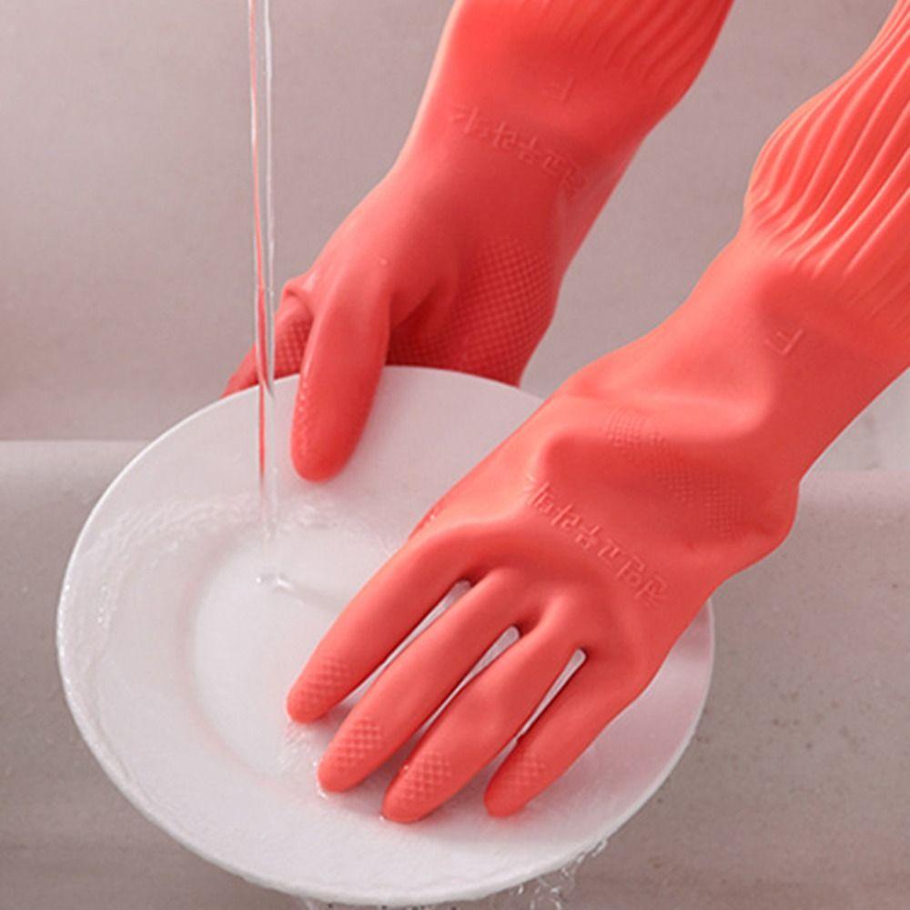 Водонепроницаемые резиновые хозяйственные перчатки Толстые перчатки для мытья машины Перчатки для мытья кухни