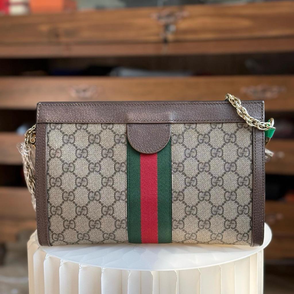 [Б/У] Маленькая сумка через плечо Gucci Ophidia 'GG Supreme' - Очень хорошее состояние #G58HT3