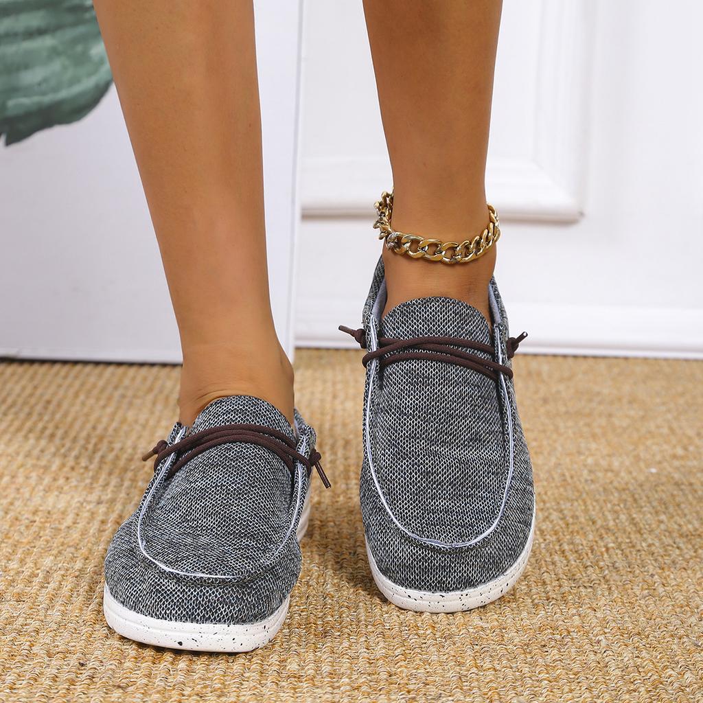 Fashion 2025 New Women Shoes Sneakers Knitted Mesh Dude Flats Large Size Ladies Slip On Mujer Zapatill Casual Summer Female Mocassins