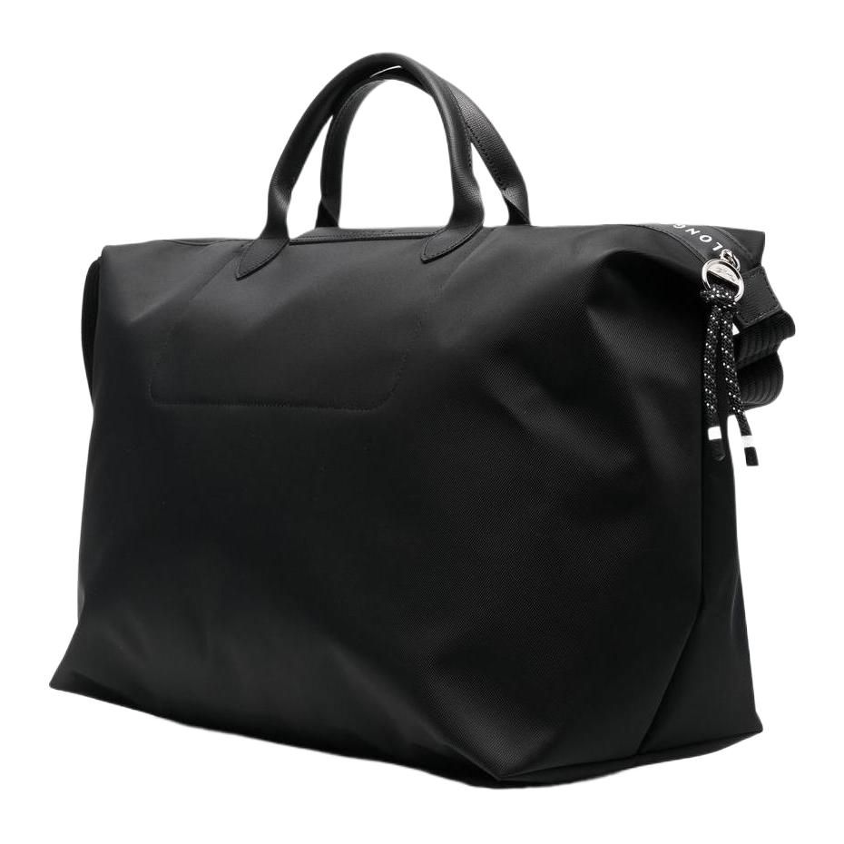 Longchamp Le Pliage Energy Solid Color Zipper Adjustable Shoulder Strap Leather Trim Canvas Shoulder Tote Bag Women shoulder bags Black L1624HSR001
