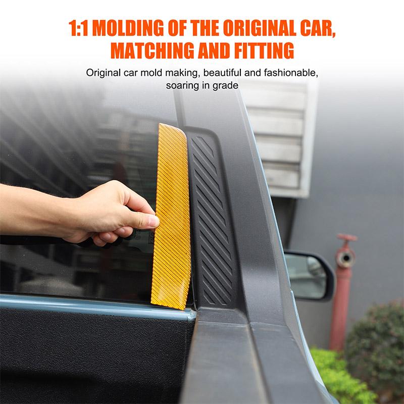For Ford Maverick 2022-2025 Soft Carbon Fiber Rear Trunk Window Spoiler Pillar Side Anti-Scratch Cover Trim Stickers Accessories