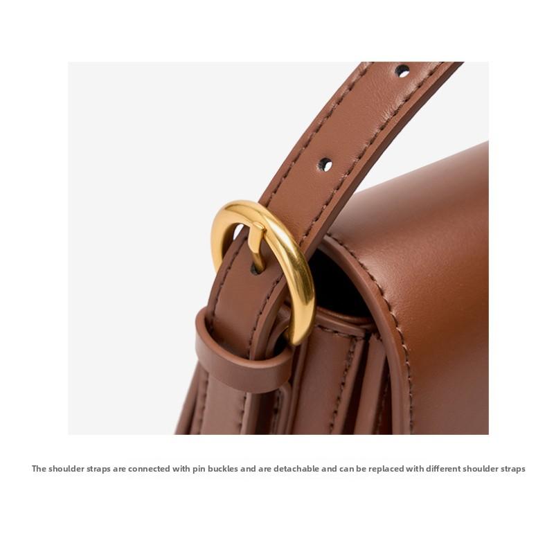 Premium Sense Niche Design Armpit Bag Leather Women's Bag Spring and Summer Tofu Bag Shoulder Messenger Bag