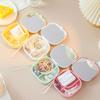 Portable Cosmetic Storage Box with Mirror Jewelry Box Colorful Hair Tie Organizer  Travel