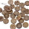 50 Pcs Mixed Pattern Coconut Shell 2 Holes Sewing Buttons DIY Scrapbooking 18mm