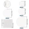 1box 140pcs 4 style Acrylic Flat Round Action Figure Display Bases with 4pcs Acrylic Double-sided Pads Clear Base: 24.5~49.5x2mm Pad: 10x1mm