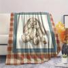 1PC Rabbit Plaid Frame New Patterned Flannel Blanket High quality All Seasons for Home Decor Warmth and Comfort Birthday Gifts Christmas Gifts