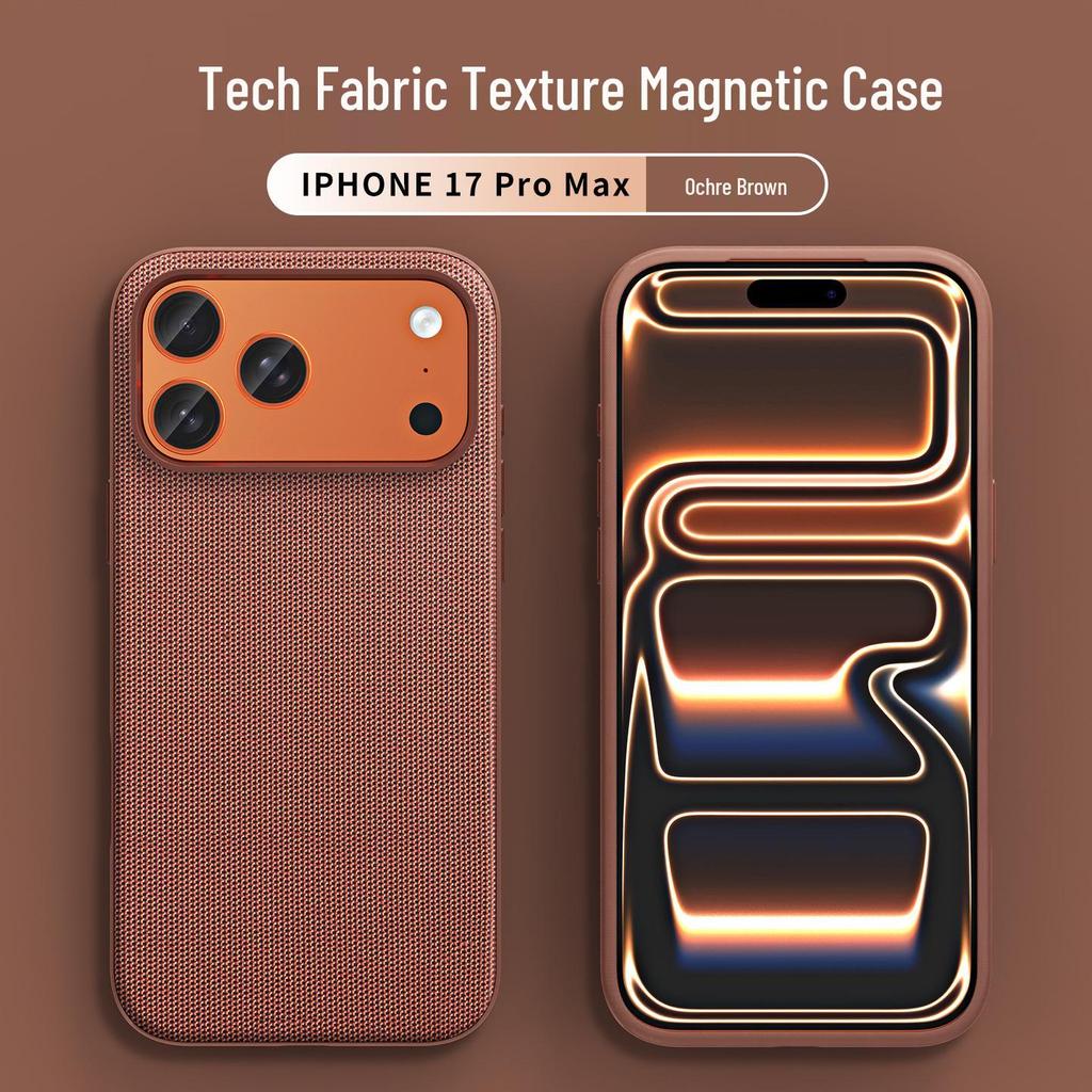 Официальный магнитный тканевый чехол для iPhone 17 Pro Max - Apple Tech Матовый защитный чехол с полным покрытием