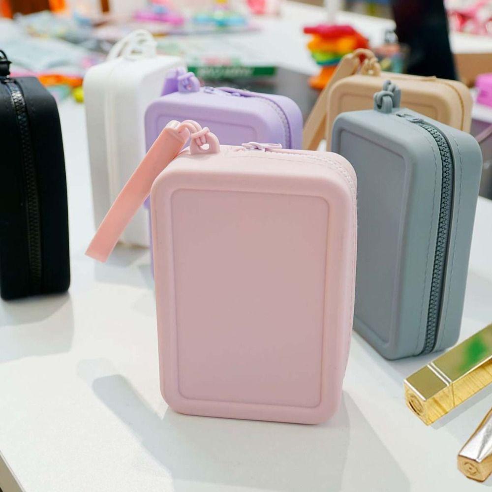 Прямоугольная силиконовая косметичка Morandi Color Сумка для мелких предметов Сумка для хранения гигиенических салфеток