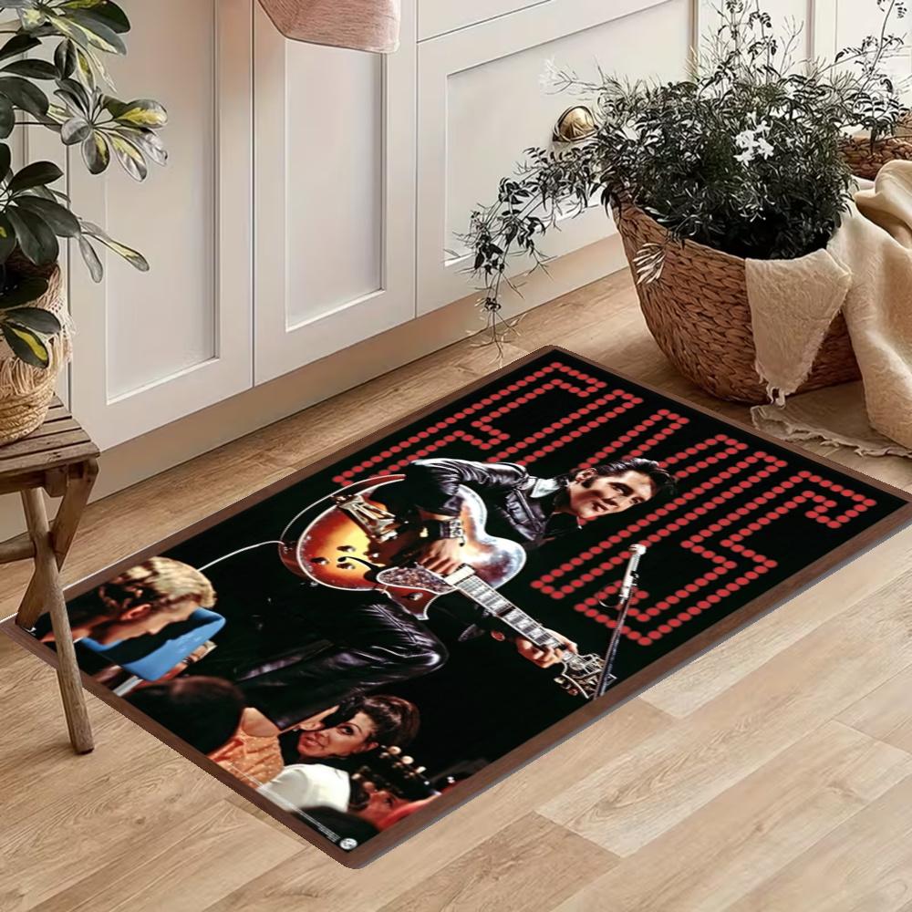 Elvis Kitchen Floor Mat Long Strip Mat Antislip Machine Washable Suitable For Bathrooms Laundries Home Decoration Carpets