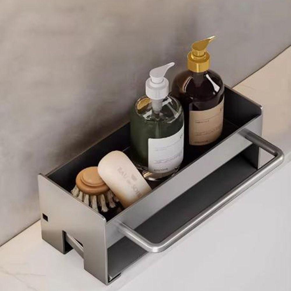 Carbon Steel Sink Sponge Holder Compact Sink Stand Stylish Soap Drainer Towel Rack for Home