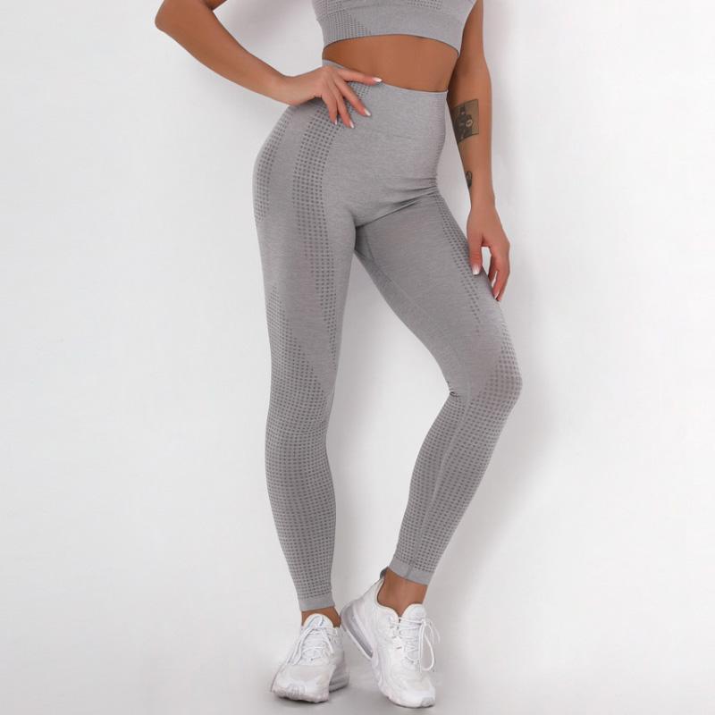 Бесшовные леггинсы Бесшовные однотонные леггинсы для йоги в тренажерном зале с высокой талией