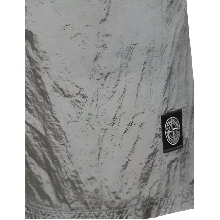 STONE ISLAND Ss26 Блестящие однотонные эластичные квадратные шорты для плавания Мужская одежда для плавания L1S15B100004S0043V0061