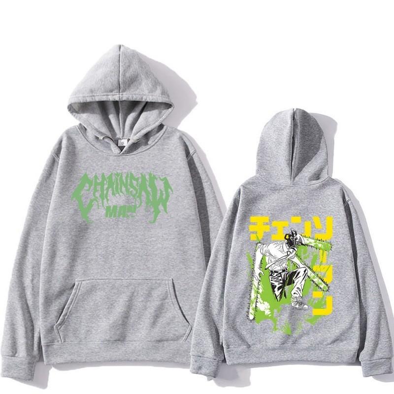 Denji Chainsaw Man Anime Hoodie Unisex Oversized Fleece Lined Pullover Sweatshirt Teens Winter Casual Wear