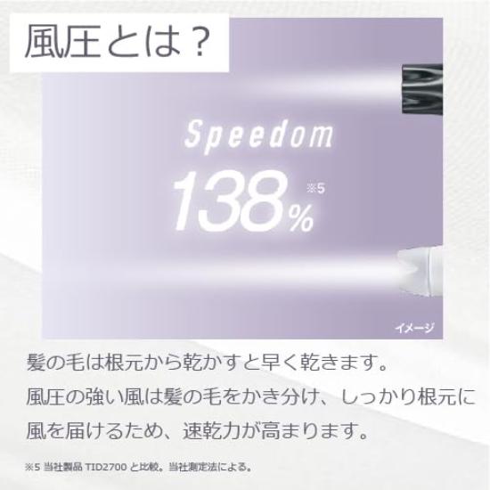Фен Tescom Protect Ion Складной Большой Объем Воздуха Быстросохнущий Воздушный Стойка Plug Speedom Белый Оригинальный Продукт TID3500 W Холод/Горячий