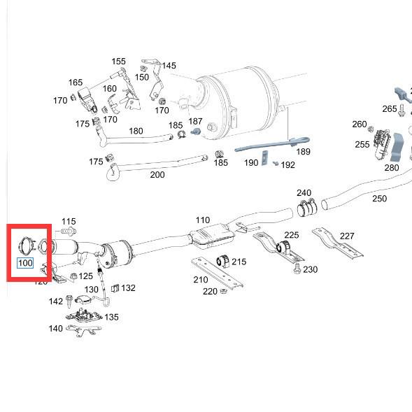 Прокладка выхлопной трубы Mercedes M177/M282/M260 1774920400