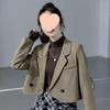 Women's 2025 Spring/Autumn Loose Fit Short Blazer Coat – Korean Street Style.