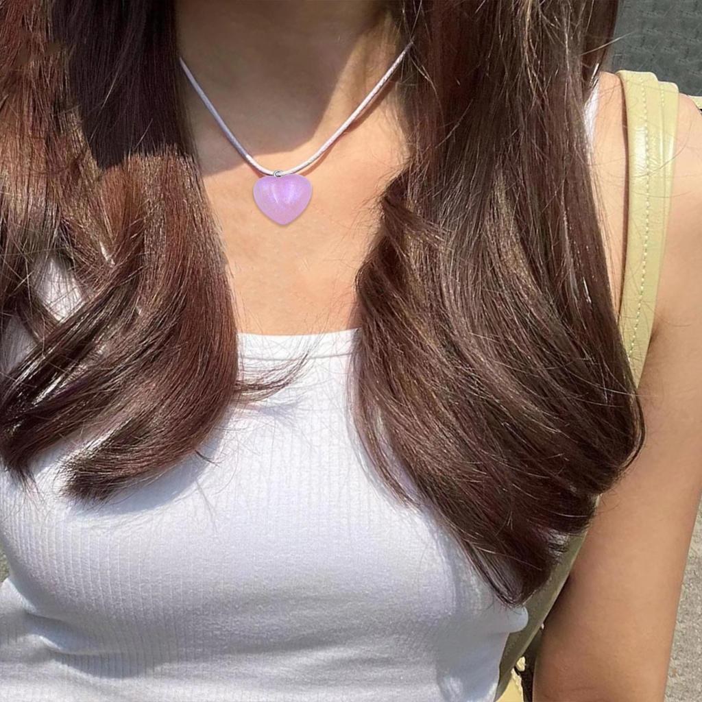 Glittering Heart Charm Heart Beads Sparkling Heart Accessories Resin Material Heart Charm Heart Pendant for DIY Jewelry