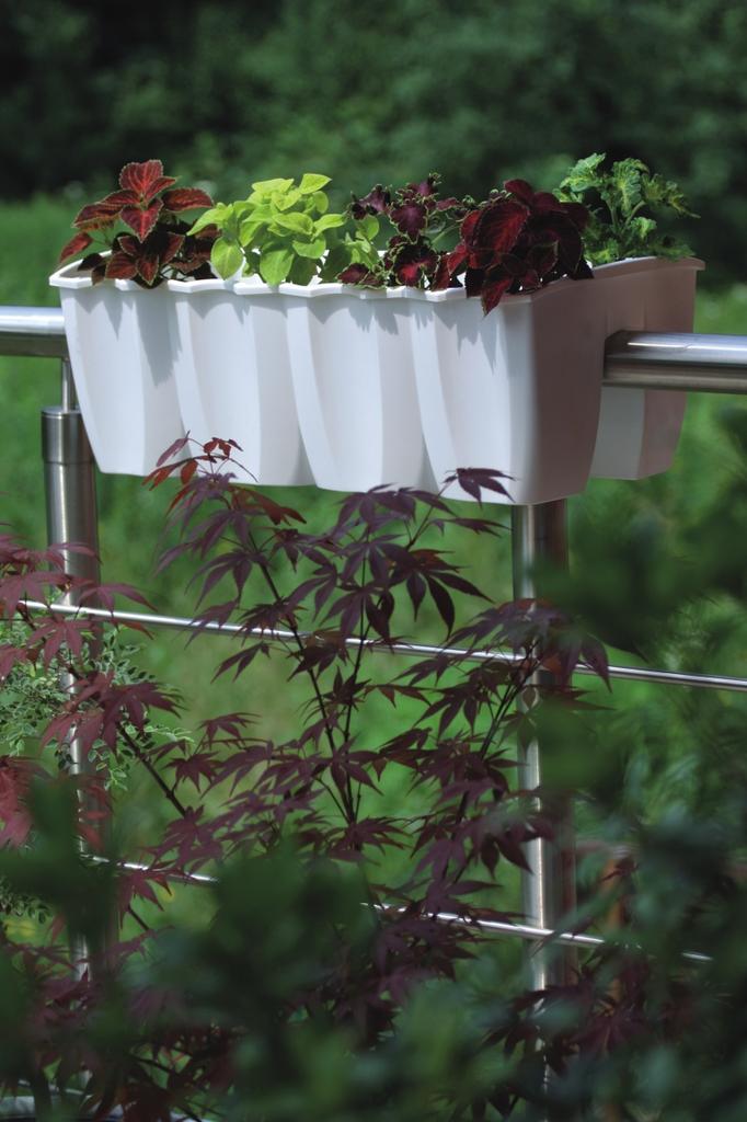 CROWN DCRO600 railing flowerpot | Terracotta