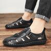 Fashion Summer New Men's Sandals and Leather Shoes Breathable All-match Classic Wearable Casual Comfortable Walking Men's Shoes