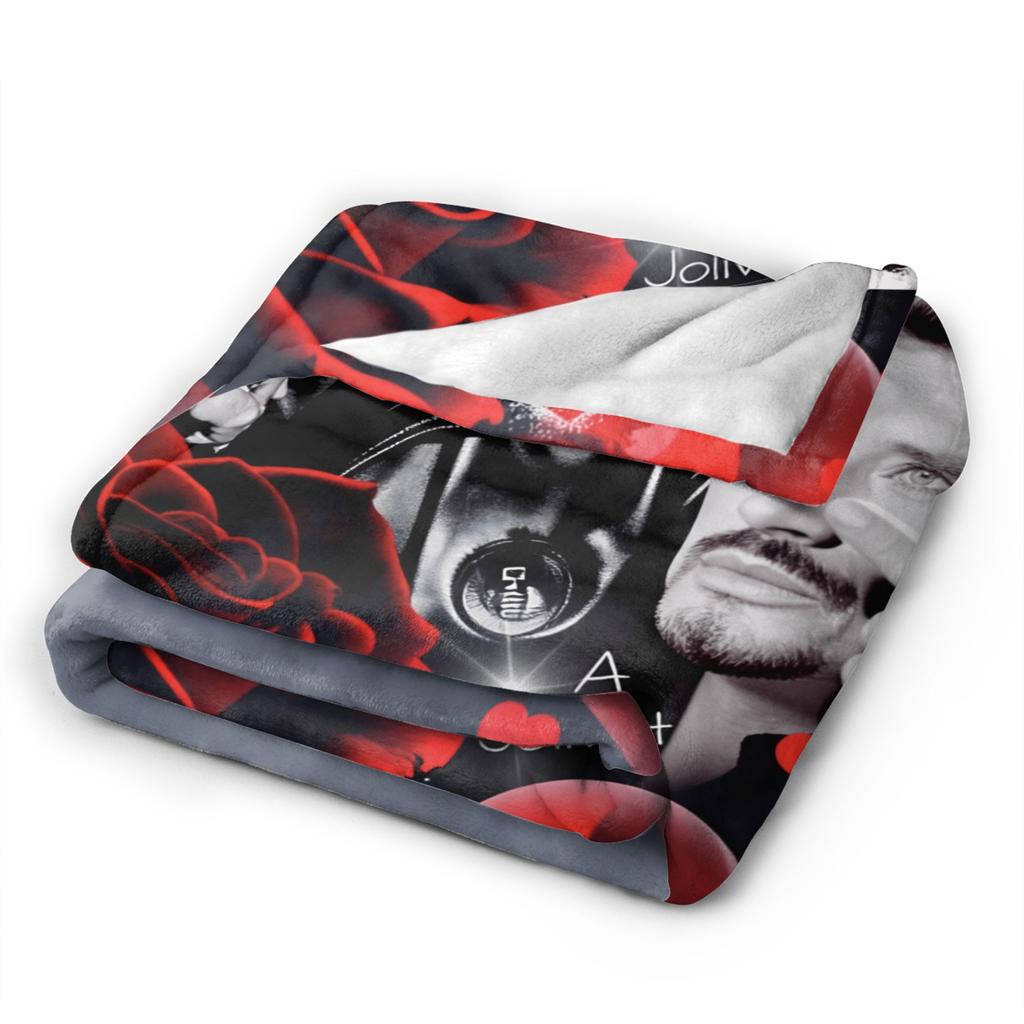 Rock Star Music Johnny Hallyday Blanket Warm Soft Plush Throw Blanket For Children Home Decor Flannel Bedspread Bed Cover