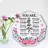 2D Flat Acrylic Floral Design Decoration, Indoor and Outdoor Decoration - No Need for Batteries/electricity, Free Day Decoration, Sh