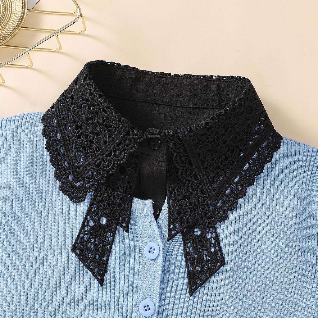 Women's Fashionable Embroidered Collar, Versatile Decoration, Detachable Chiffon Fake Collar