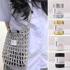 1Pc Sparkling Yarn Knitted Bag DIY Line Christma Decoration Gold and Silver Line Silver Thread