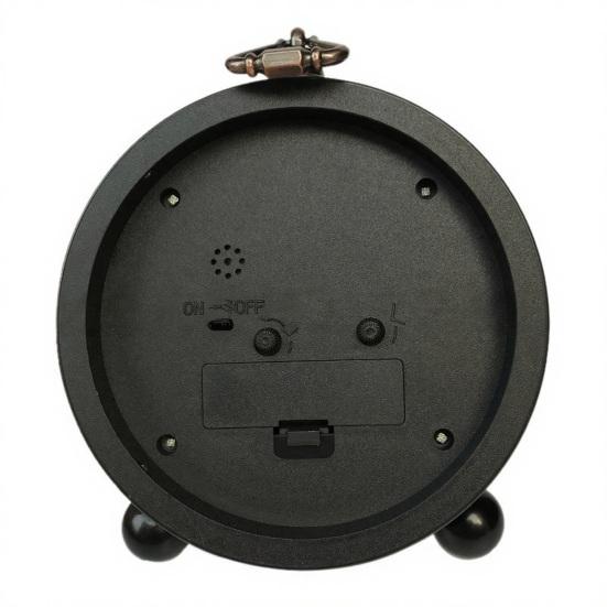 Винтажный металлический аналоговый будильник с большим дисплеем, бесшумный, работающий от батарейки, ретро-настольные кварцевые часы для спальни, подарок на день рождения для детей и студентов