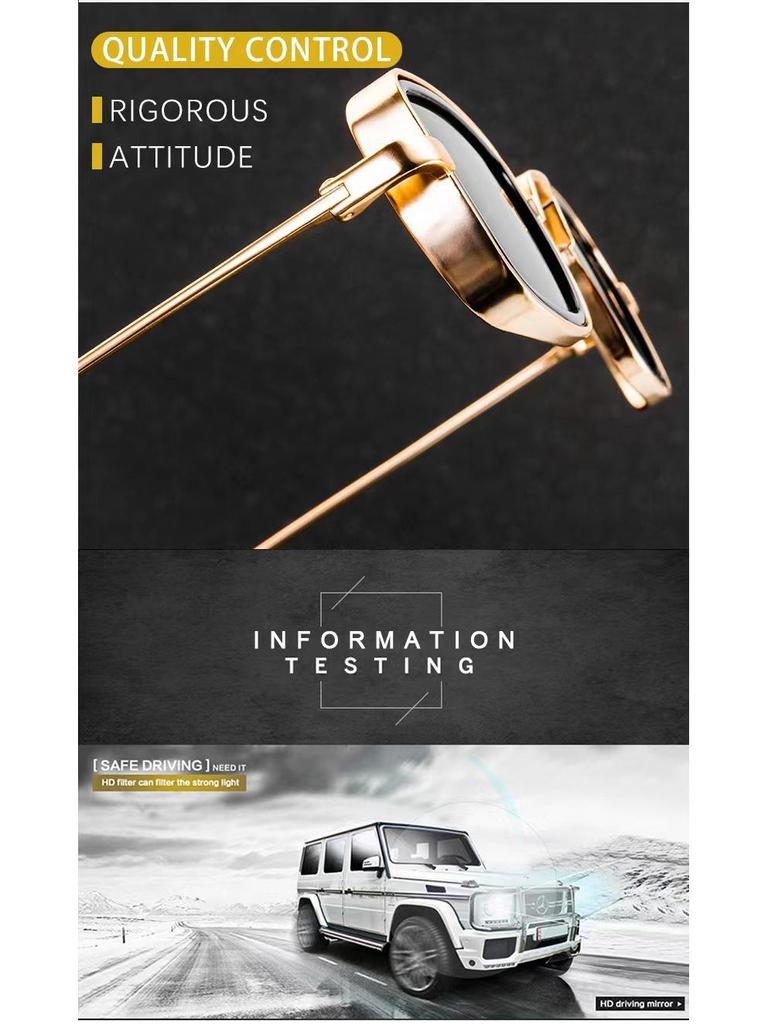 2025 Trendy Retro Metal Square Men's Sunglasses - UV Protection, European & American Style