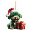 New Christmas Dog Christmas Tree Decorations Pendant Acrylic Flat Christmas Gift Decoration Pendant